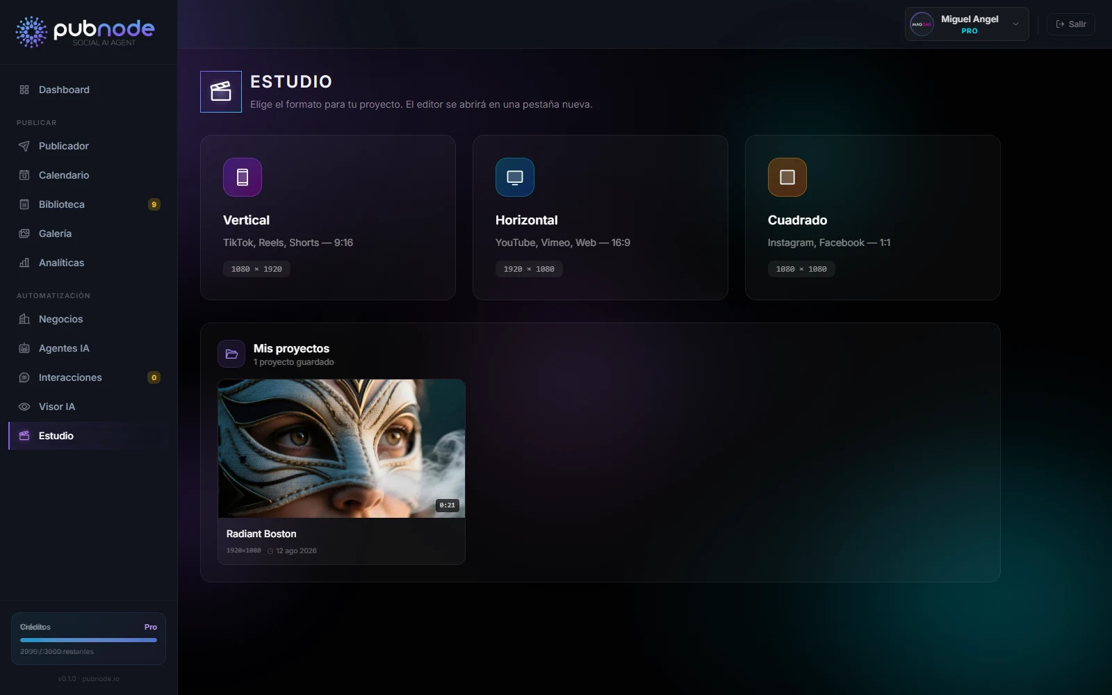 Estudio de creación de contenido