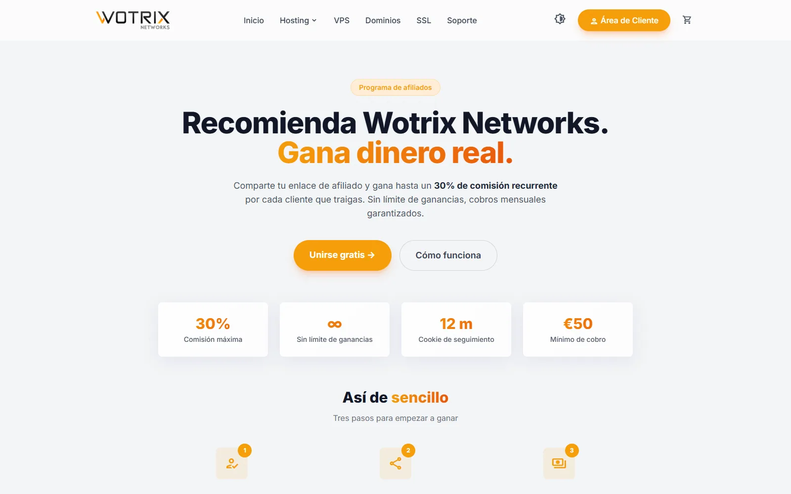 Programa de afiliados de Wotrix