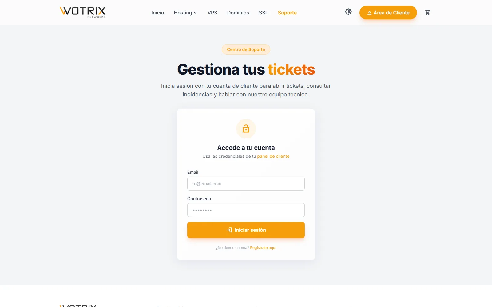 Centro de soporte de Wotrix